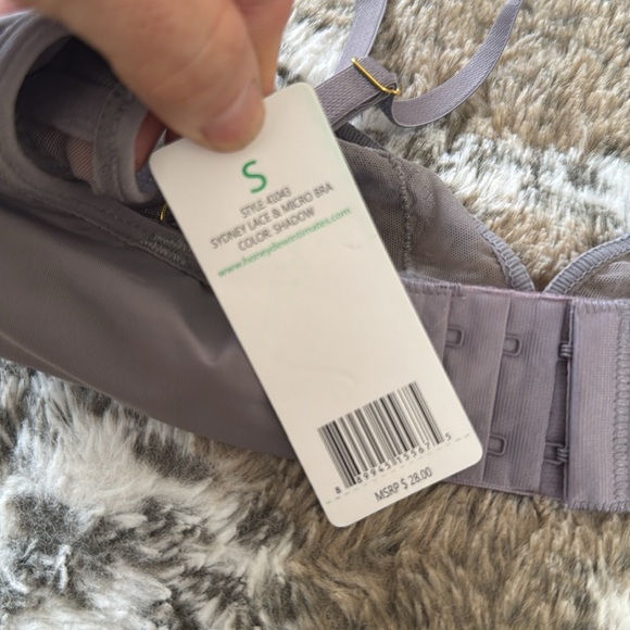 HONEYDEW Sydney Lace & Mesh
Bralette in the color shadow NWT size small - Picture 9 of 13